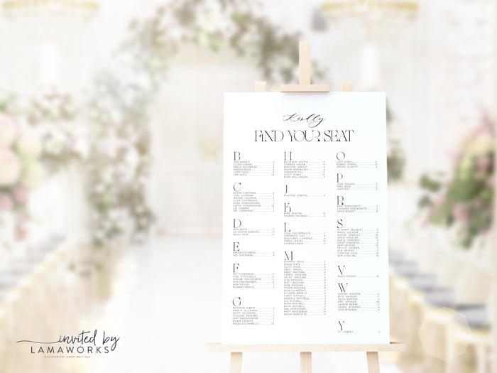 Wedding Menu with Botanical Crest | Jessica