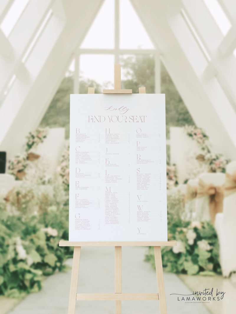 Wedding Menu with Botanical Crest | Jessica