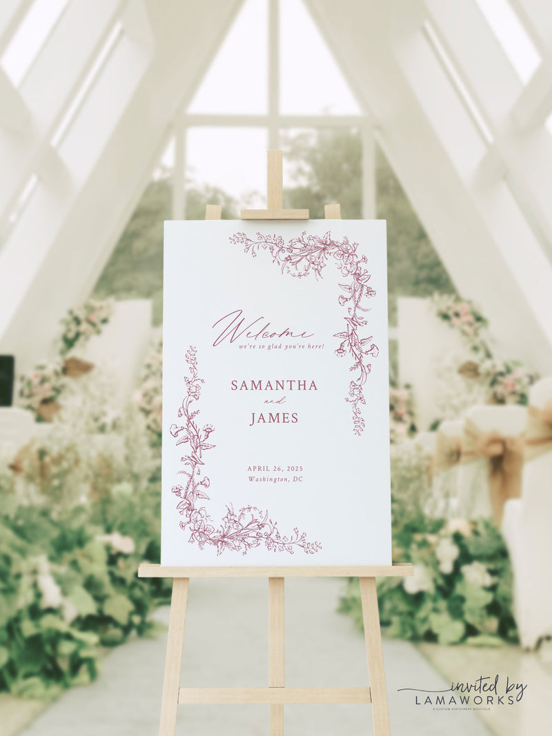 Samantha | Wedding or Shower Welcome Sign