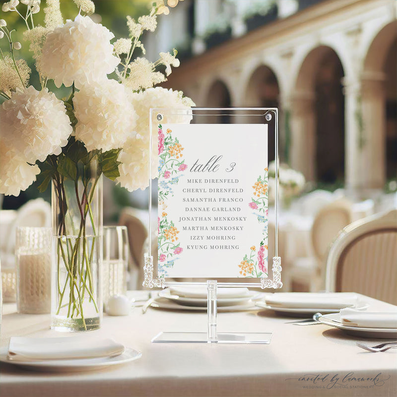 Olivia | Seating Chart Cards