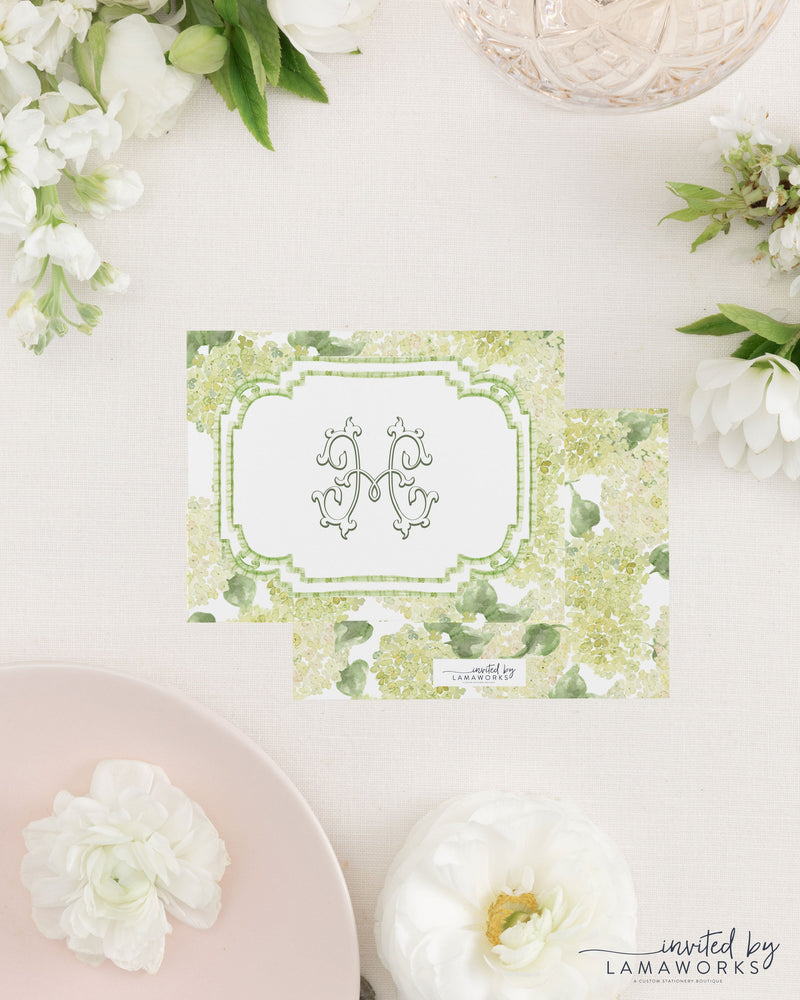 Taylor | Folded Monogram Floral Stationery
