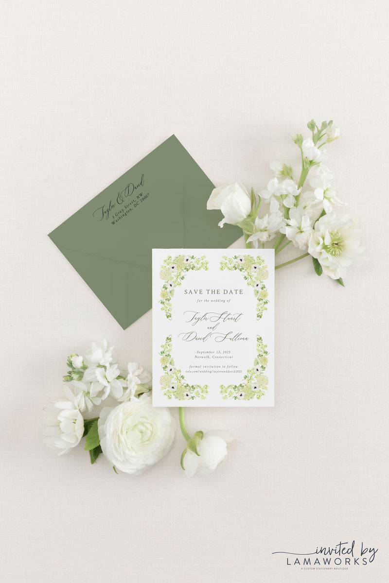 Vintage Floral Wedding Invitation | Jana