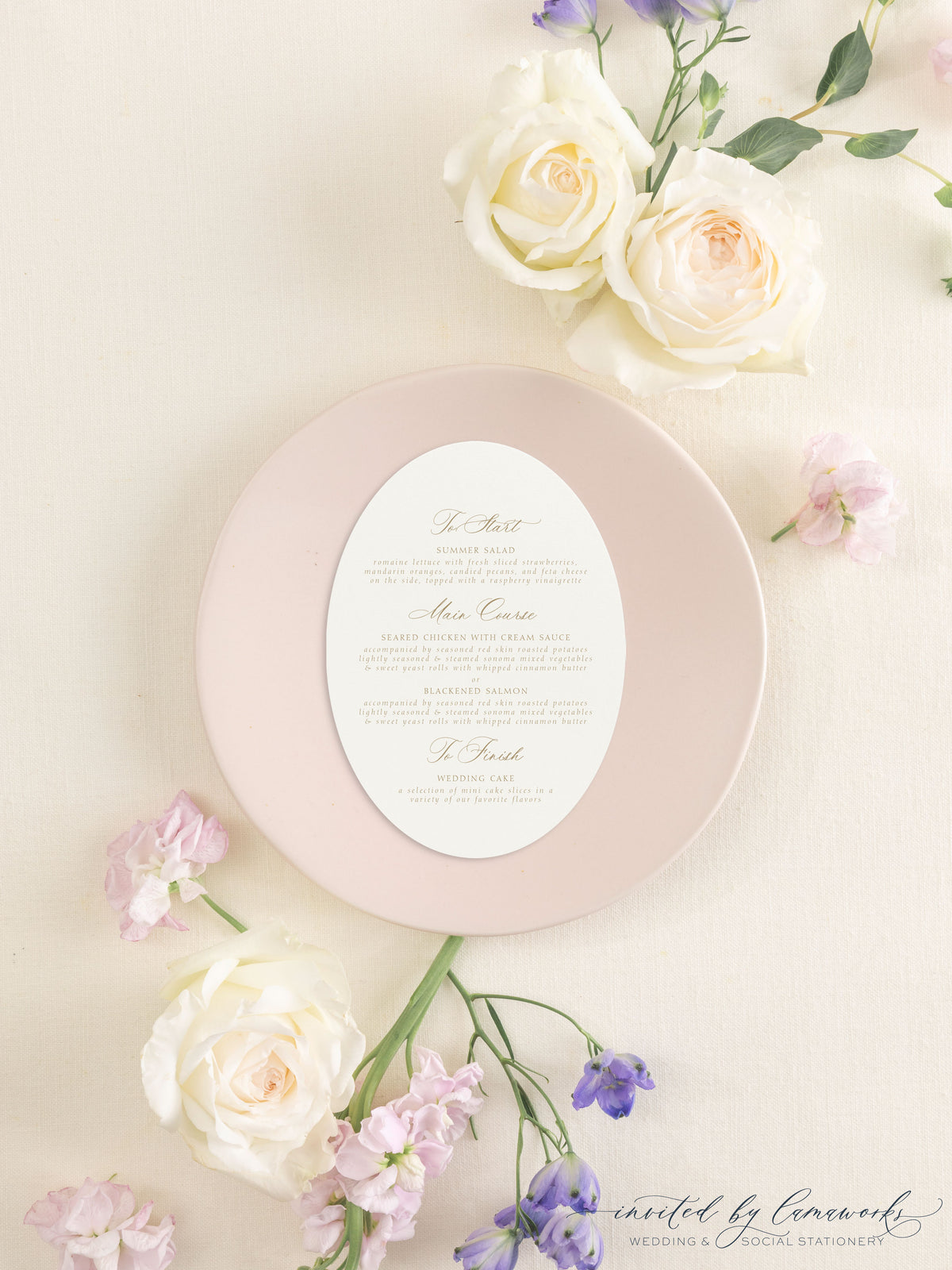 Tiffany | Oval Menu
