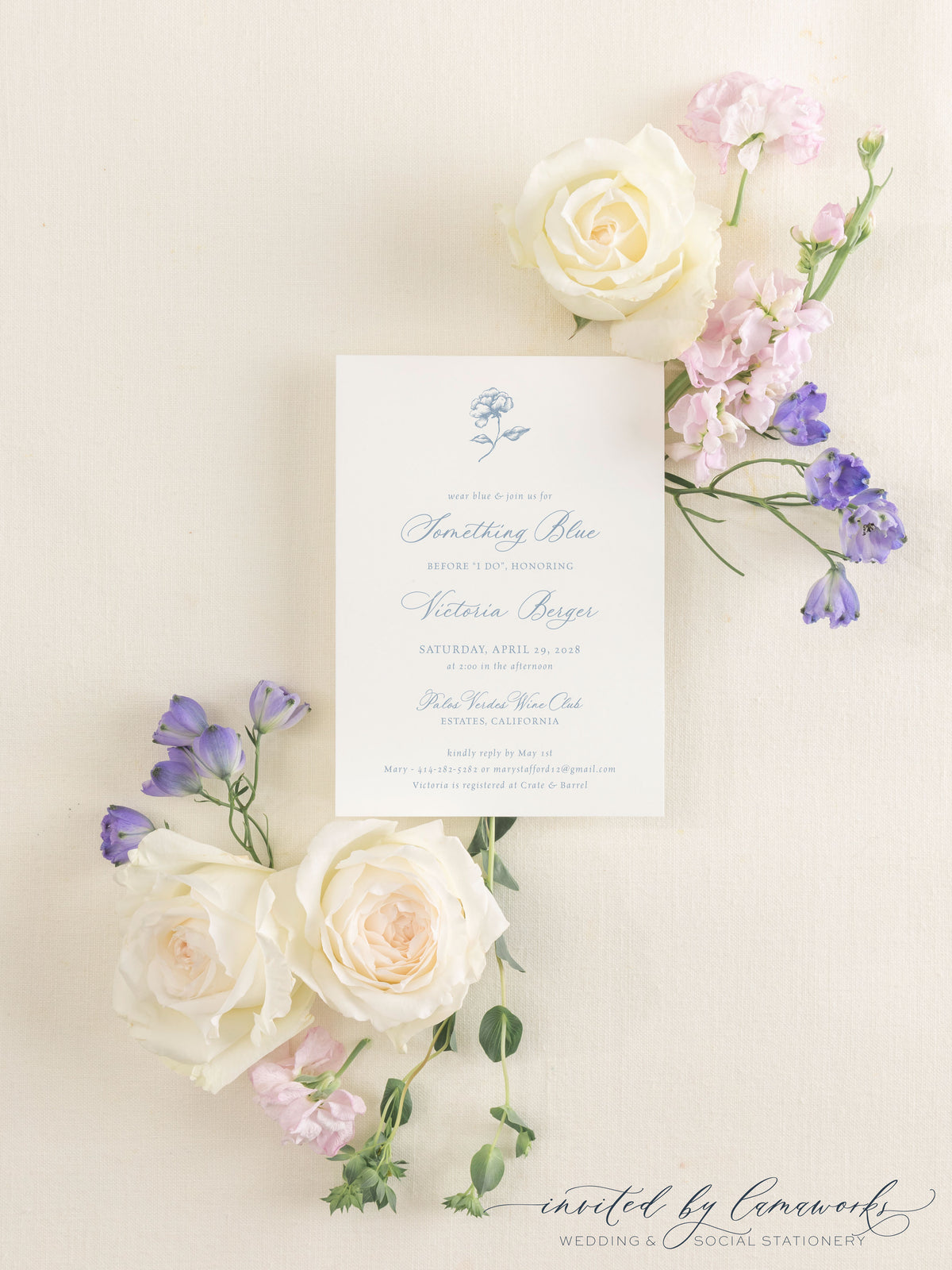 VICTORIA | Blue before I Do Shower Invitation