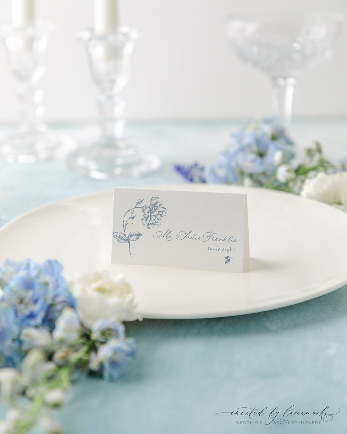 Victoria |  Floral Escort or Place Card