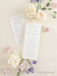 Victoria | Wedding Program