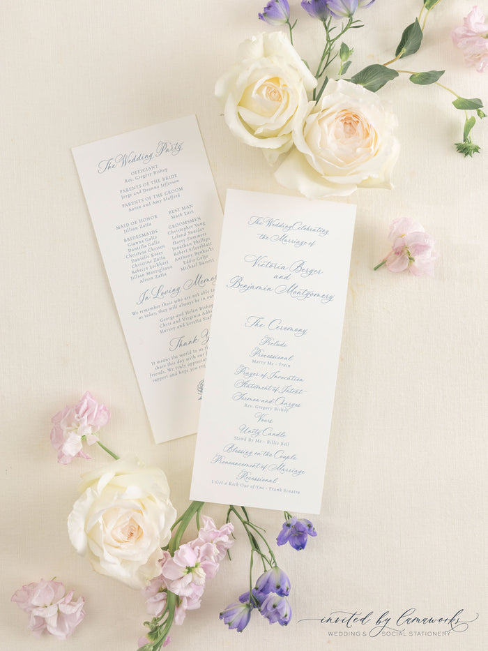 Victoria | Wedding Program