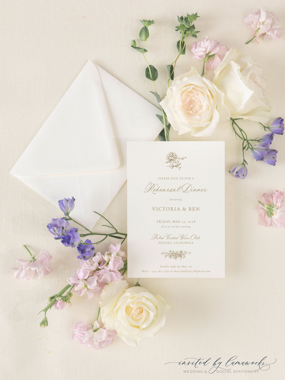VICTORIA | Rehearsal Dinner Invitation