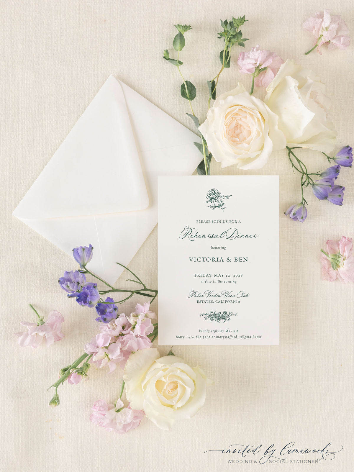 VICTORIA | Rehearsal Dinner Invitation