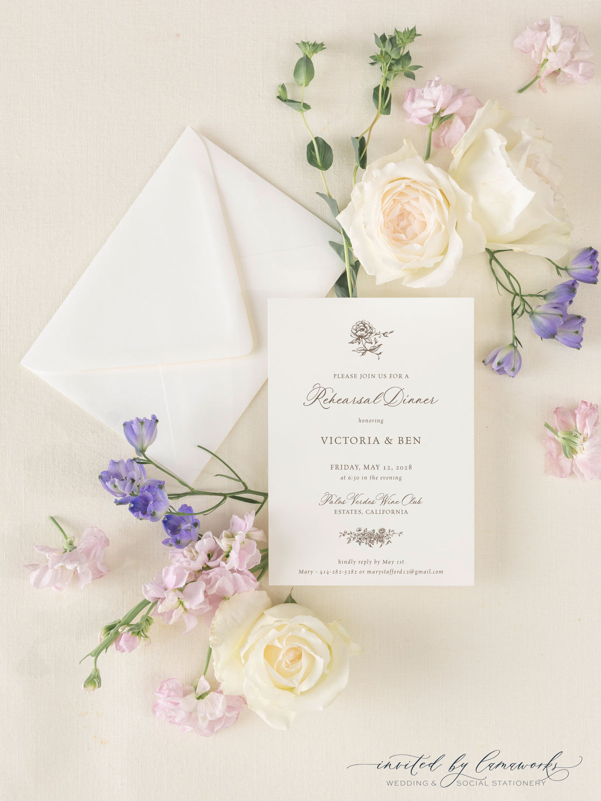 VICTORIA | Rehearsal Dinner Invitation