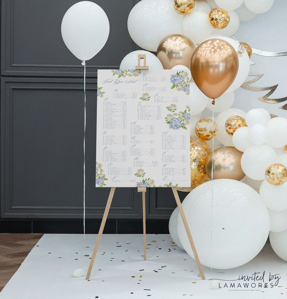 Elegant Garden Wedding Ceremony Program with Flowers | Eloise