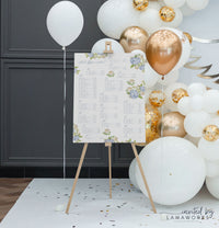 Elegant Garden Wedding Ceremony Program with Flowers | Eloise