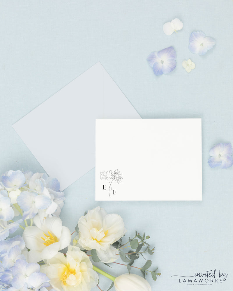 Wildflower Printed Escort Cards | Catherine