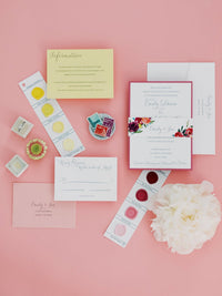 Grungy Floral Monogram Letter Writing Set