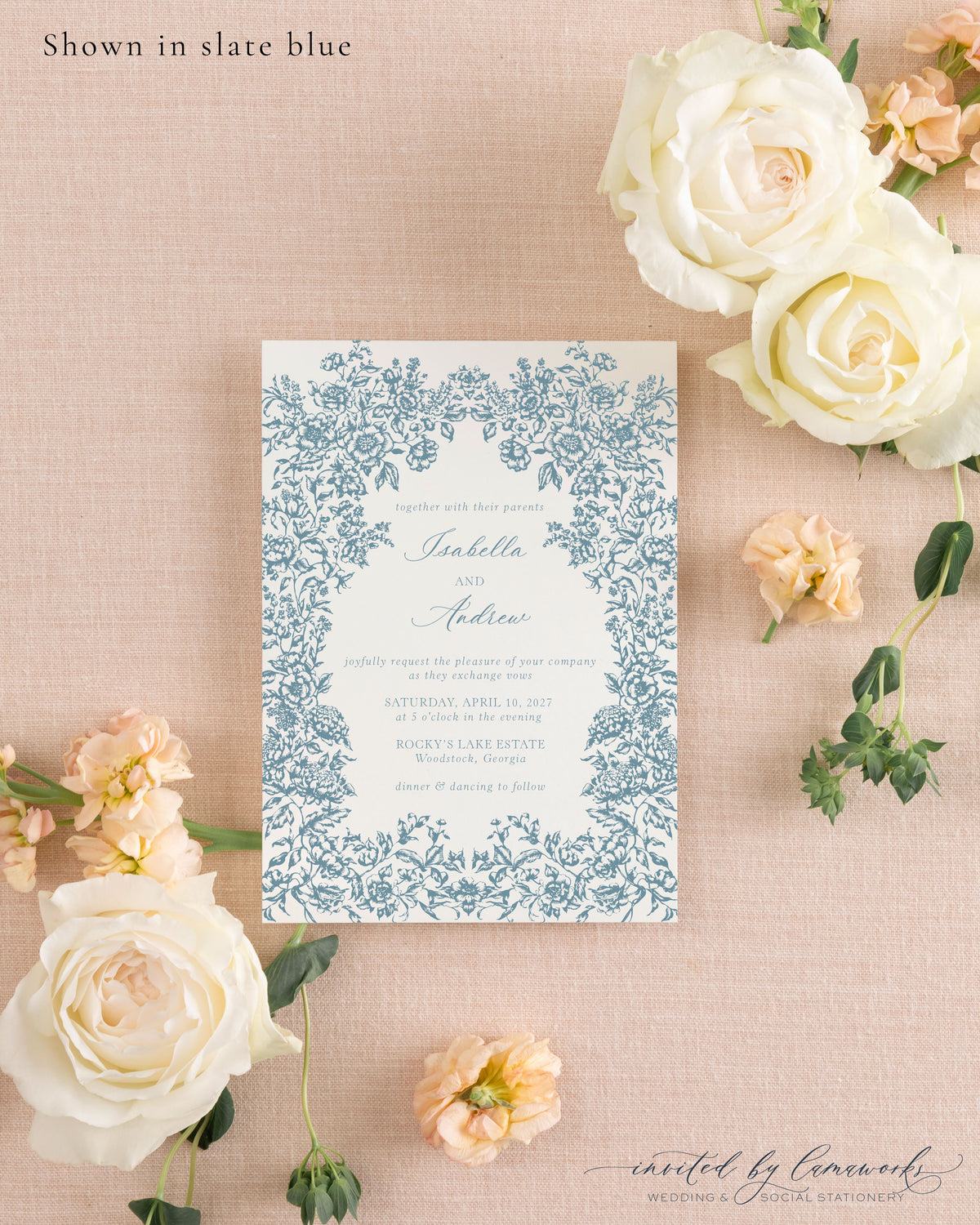 Isabella | Floral Frame Invitation