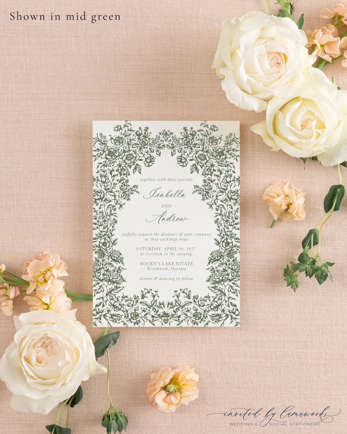Isabella | Floral Frame Invitation