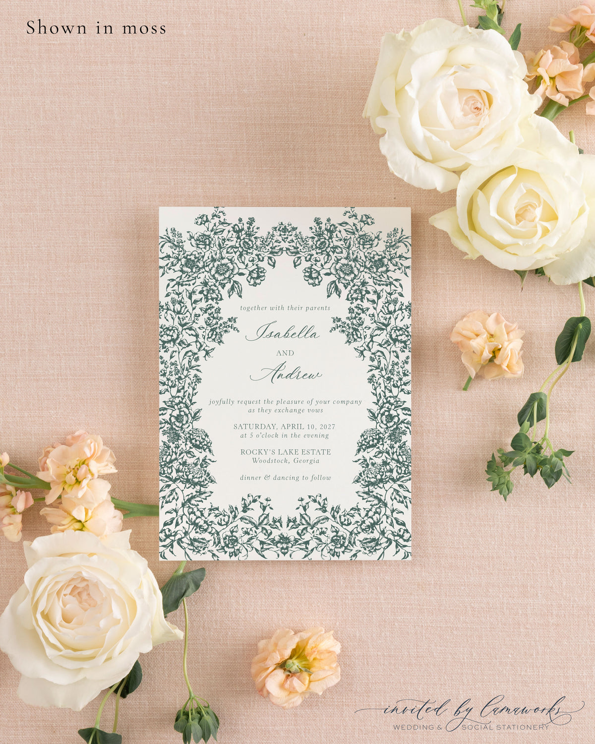 Isabella | Floral Frame Invitation
