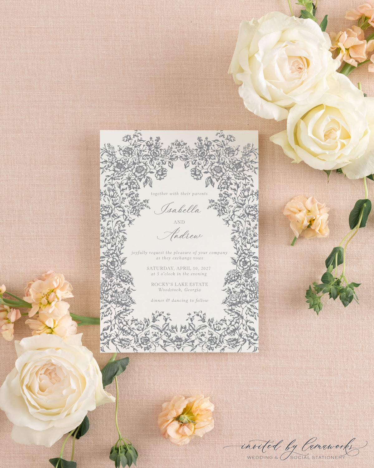 Isabella | Floral Frame Invitation