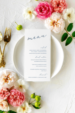 Modern Calligraphy Wedding Menu | Ari