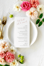 Eat, Drink and Be Married Menu | Caitlin