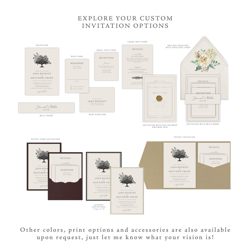 Traditional and Formal Wedding Invitation Suite | Mikah