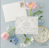 fine art floral save the date card