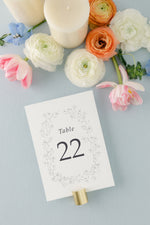Floral Table Numbers - Andrea