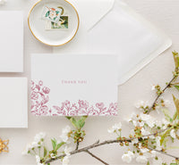 Blue Floral Thank You Cards - Ashley