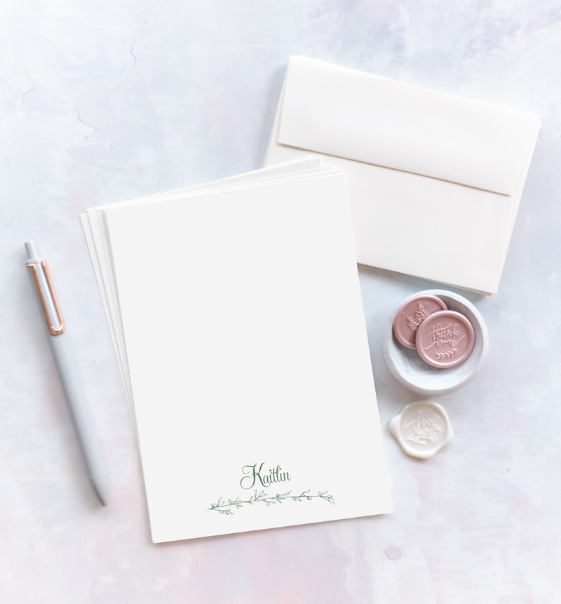 Personzalized Letter Writing Kit - Elegant Branch