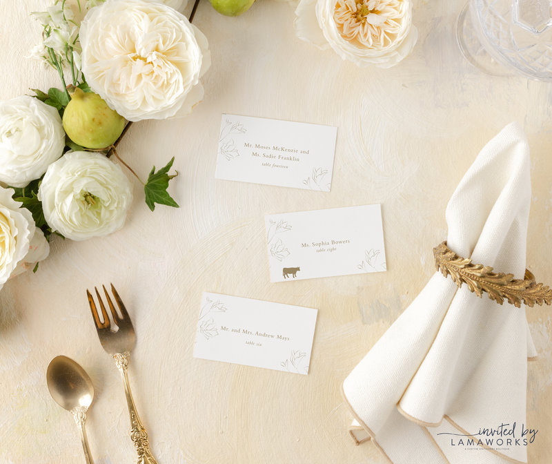 Elegant Calligraphy Escort Card or Place Card | Adele