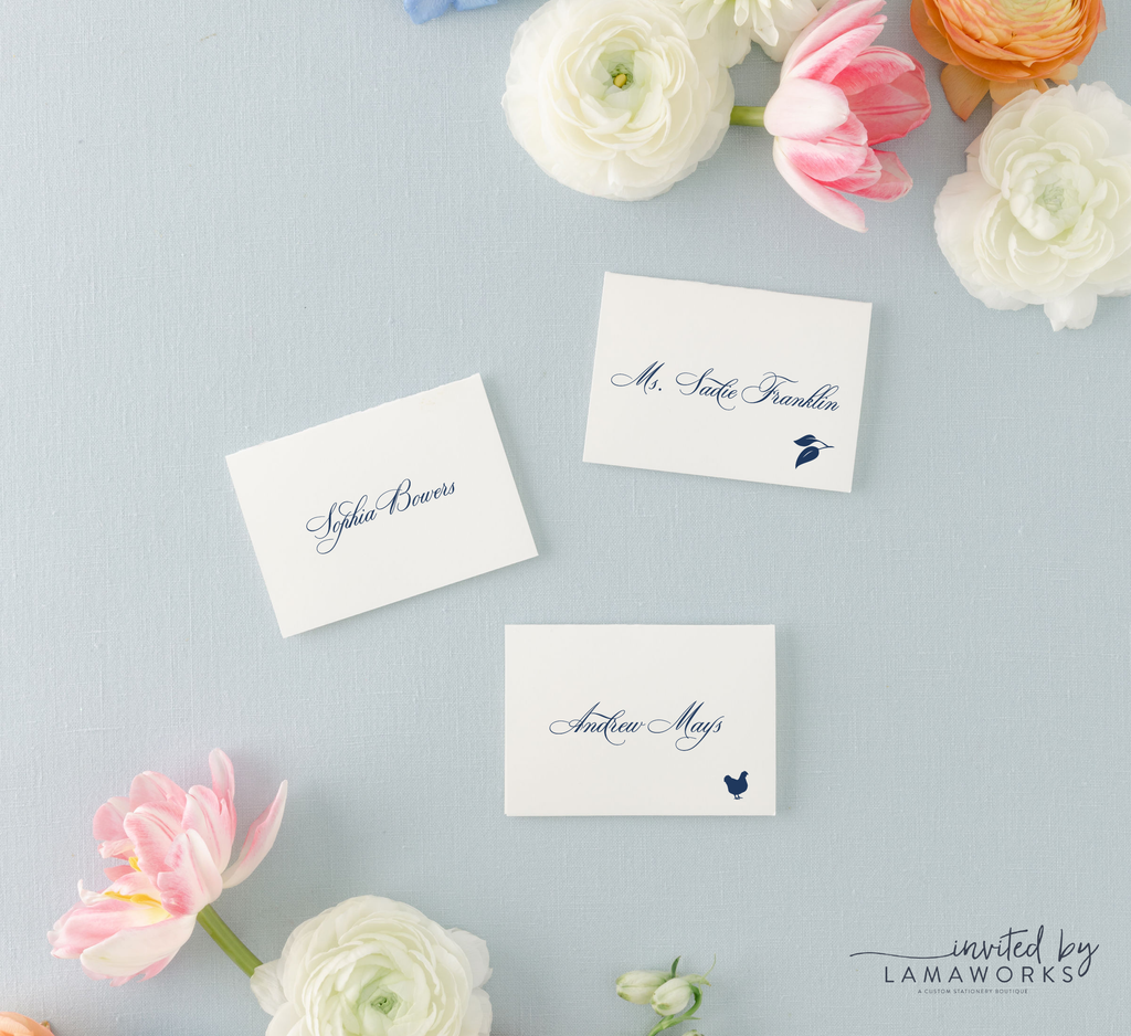 Personalised wedding place cards deals