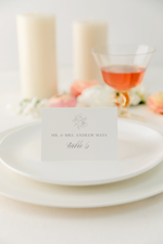 Simple Minimalist Floral Printed Escort Cards | Eloise