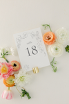 Simple Floral Table Numbers | Eloise