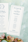 elegant printed wedding program for a classic, formal wedding