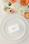 minimalist calligraphy escort cards