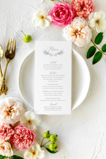 Delicate Floral Wedding Menu | Jacquelyn