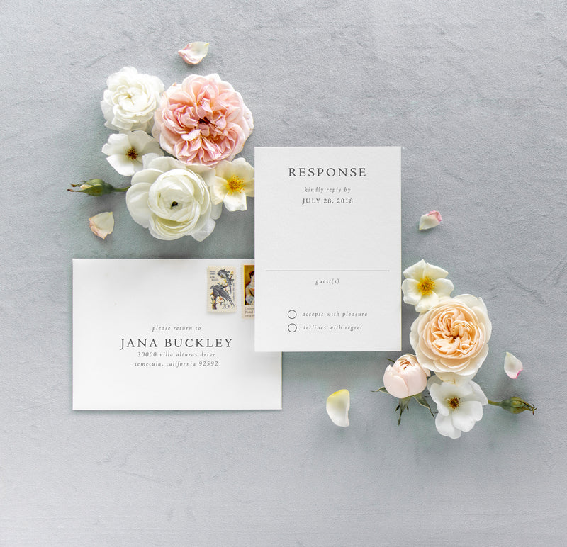Vintage Floral Wedding Invitation | Jana