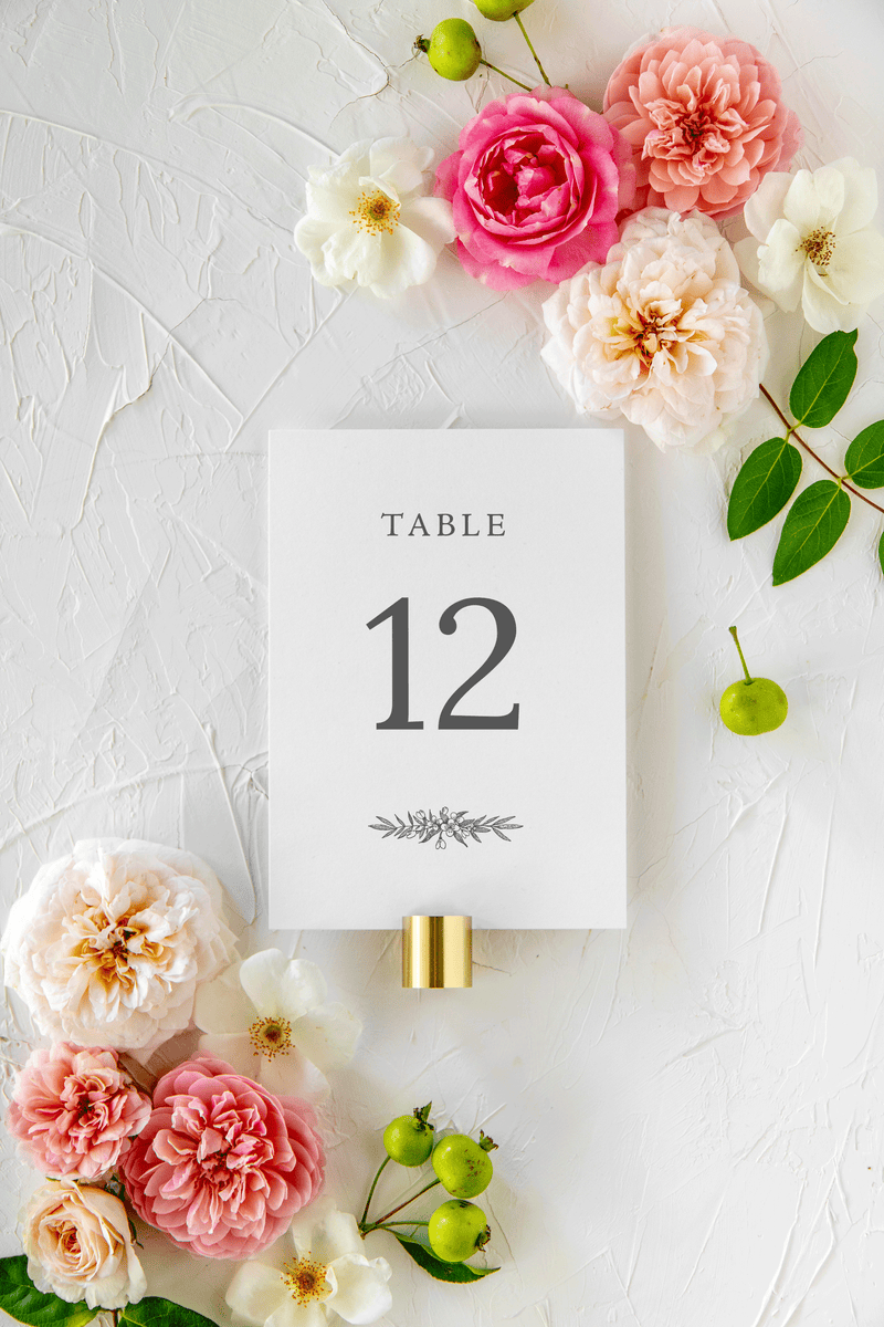 Floral Table Numbers - Andrea
