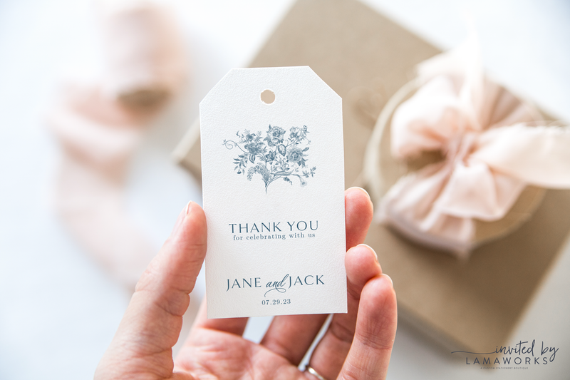 Floral Favor Tags - jane