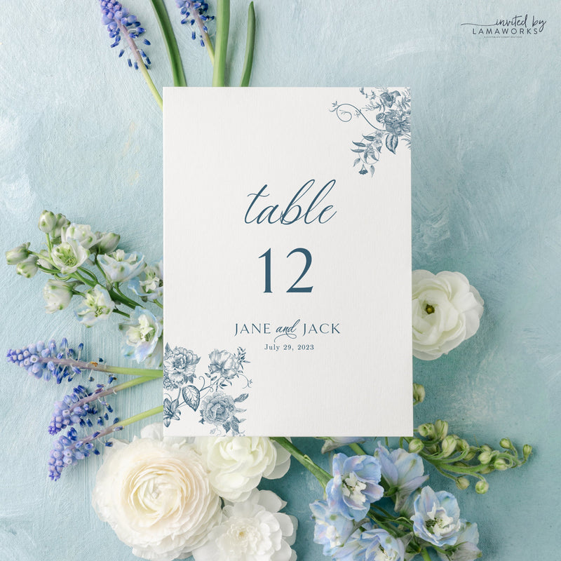 Jane - Table Numbers