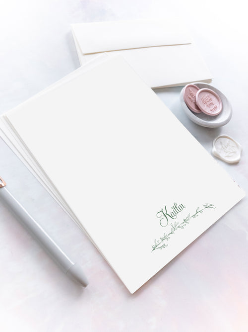 Personzalized Letter Writing Kit - Elegant Branch