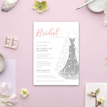 Glitter Dress Bridal Shower Invitation