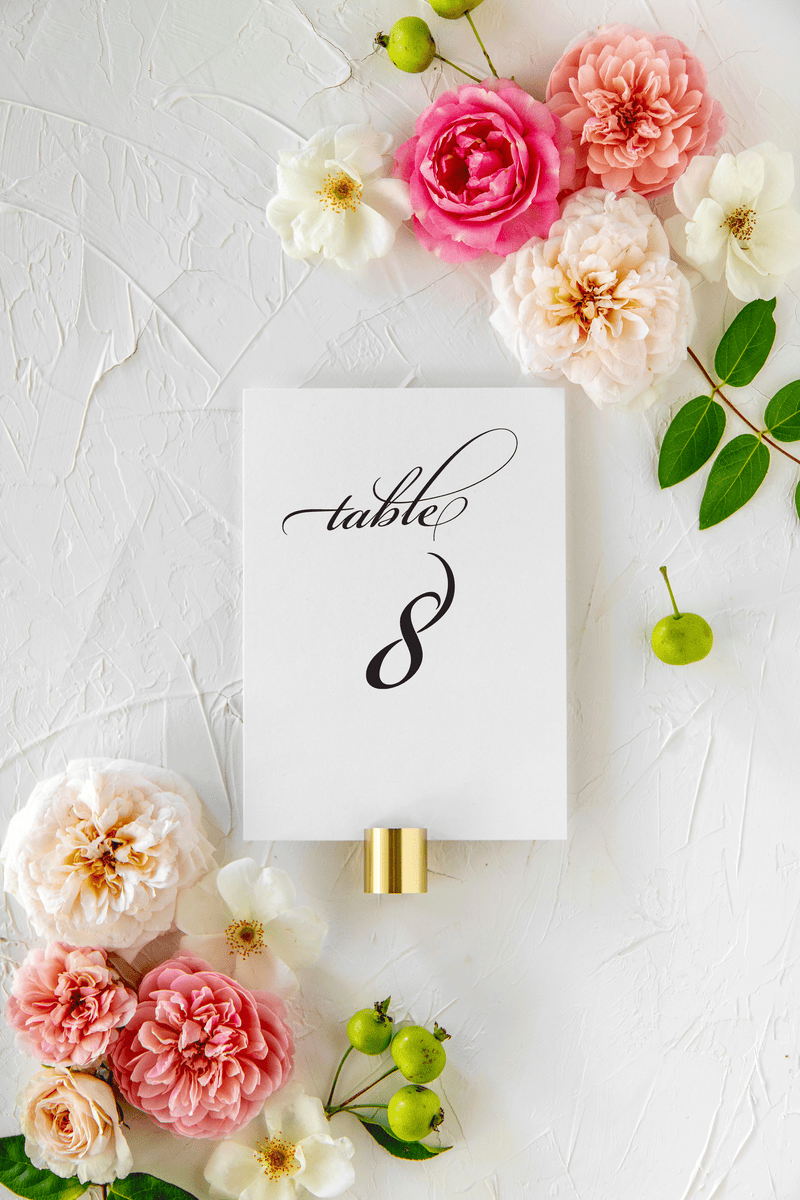 Watercolor Floral Table Numbers - Andrea