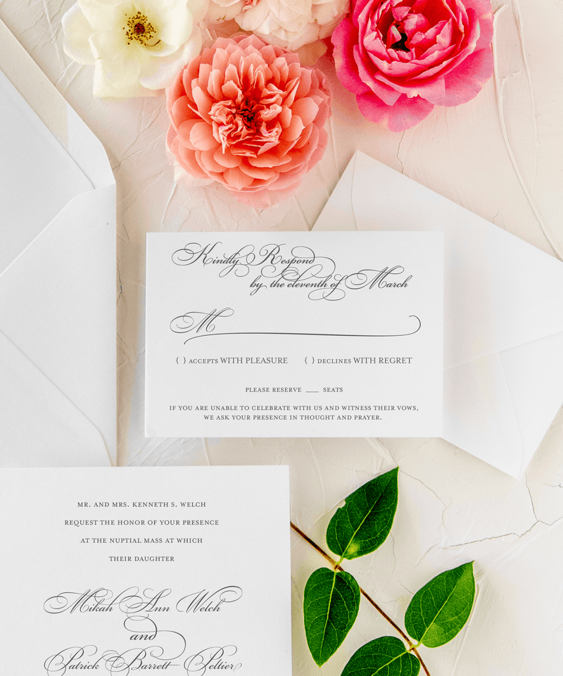 Traditional and Formal Wedding Invitation Suite | Mikah