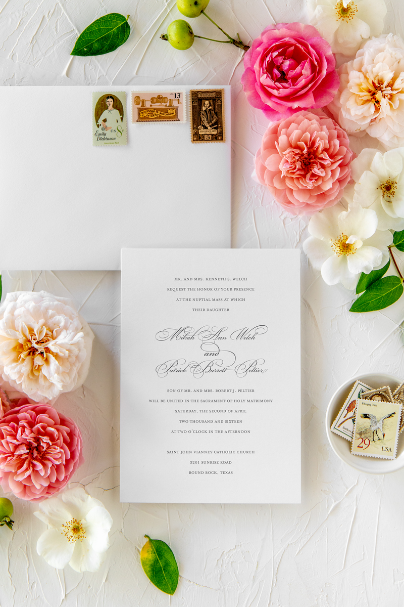 Traditional and Formal Wedding Invitation Suite | Mikah