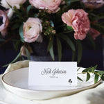 simple place cards or escort cards with meal choices