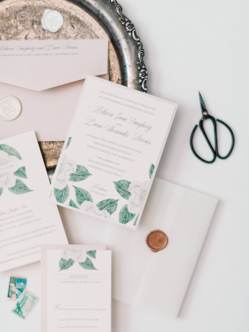 Formal Calligraphy Escort Cards or  Place Cards | Mikah