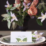 yellow rose floral place card or escort card