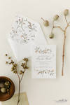 Fall Wildflower Wedding Invitation | Rose
