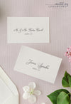 beautiful calligraphy escort card or place card seating
